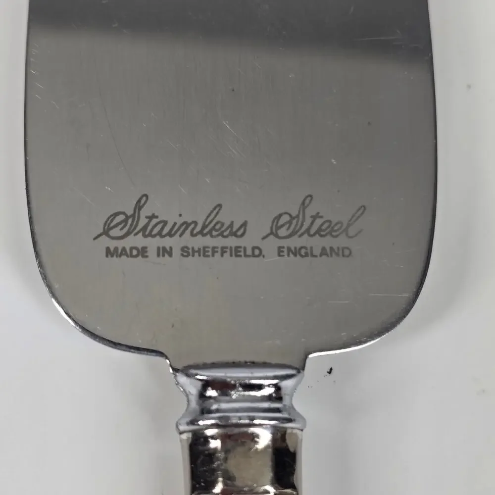 VINTAGE SHEFFIELD ENGLAND CAKE & PIE SERVER – ORNATE HANDLE – STAINLESS STEEL